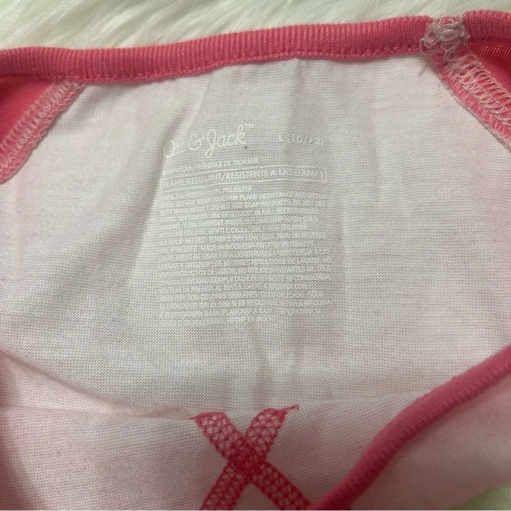 Size 10-12 Girls Cat & Jack Pink Winter Nightgown E2